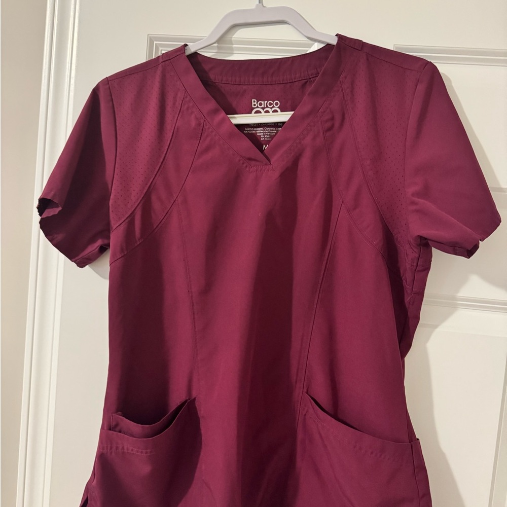 Set of top and bottom Barco Uniforms Women's Wine